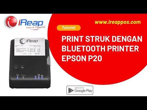 Ireap Pos Support Print Receipt - Epson P20 Bluetooth Printer