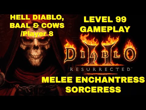 Diablo 2 Resurrected - Level 99 Melee Enchantress Sorceress - Diablo / Baal / Cows / Player 8