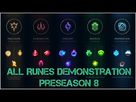 All New Runes Demonstrated League of Legends Pre-Season 8 - Best Preseason 8 Runes All Lanes