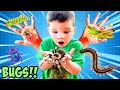 BUG HUNTS With CALEB OVER 1 HOUR Of BUGS And FROGS For KIDS