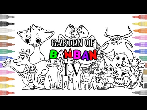 Garten Of Banban Chapter 4 New Coloring pages / Color All New Monsters / Cartoon - On & On [NCS]