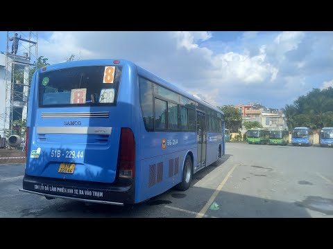 Full hành trinh lượt đi xe buýt 08 rời BX.Quận 8 đến BX.Buýt khu A ĐHQG Tp.HCM bến mới