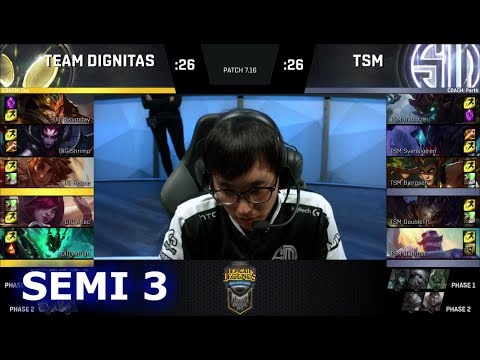 TSM vs Dignitas | Game 3 Semi Finals S7 NA LCS Summer 2017 Play-Offs | TSM vs DIG G3 SF