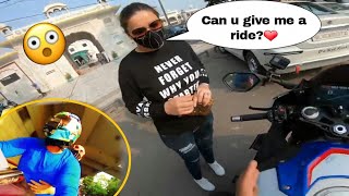 Girl Want Ride On My BMW S1000RR Her Reactions Rec