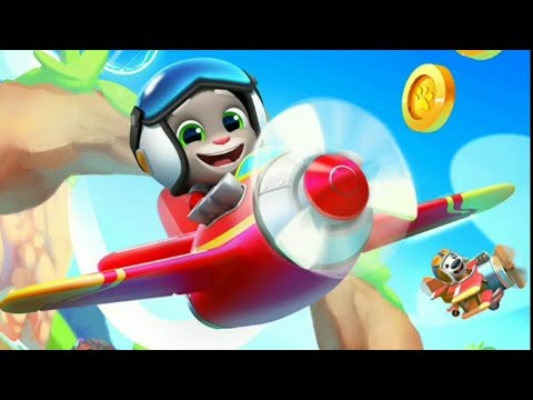 TALKING TOM SKY RUN NEW ANDROID OUTFIT 7 GAME - TALKING ANGELA GAMEPLAY