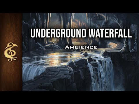 Underground Waterfall | Cave Ambience, Relaxing | 3 Hours