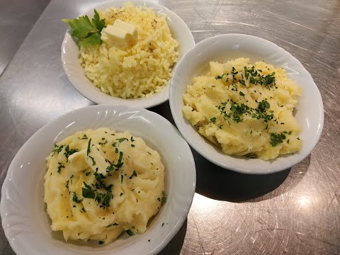 Sättigungsbeilagen: Kartoffelstampf, Kartoffelschnee, Kartoffelpüree