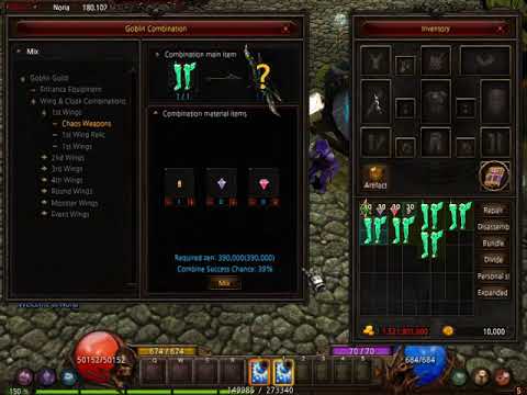 How to Create a Chaos Weapons - Mu Online Season 18