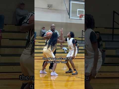 that look of shock 😂 he gonna need more than $60.00 #girlsbasketball #ref #basketball #fightclub