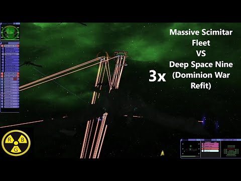 Reman Scimitar Fleet VS Dominion Wars Deep Space Nine | Star Trek Ship Battle | Bridge Commander |