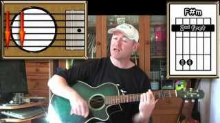 Raindrops Keep Falling On My Head - B J Thomas - Acoustic Guitar Lesson (easy)