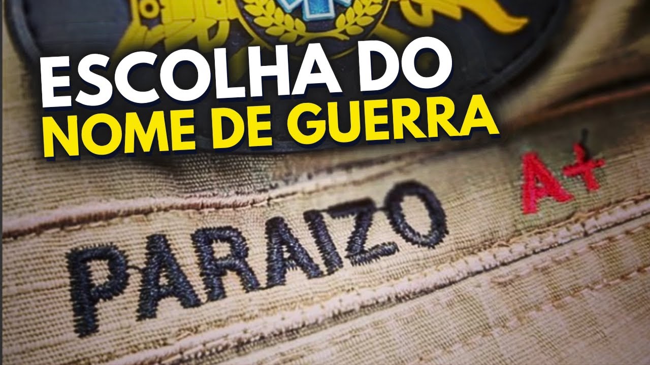 Como é a ESCOLHA do NOME DE GUERRA no Bombeiro