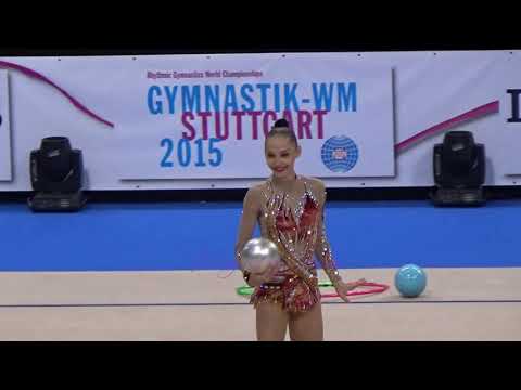 Anastasiya SERDYUKOVA (UZB) ball - 2015 Stuttgart worlds Qualifs