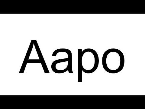How to Pronounce Aapo