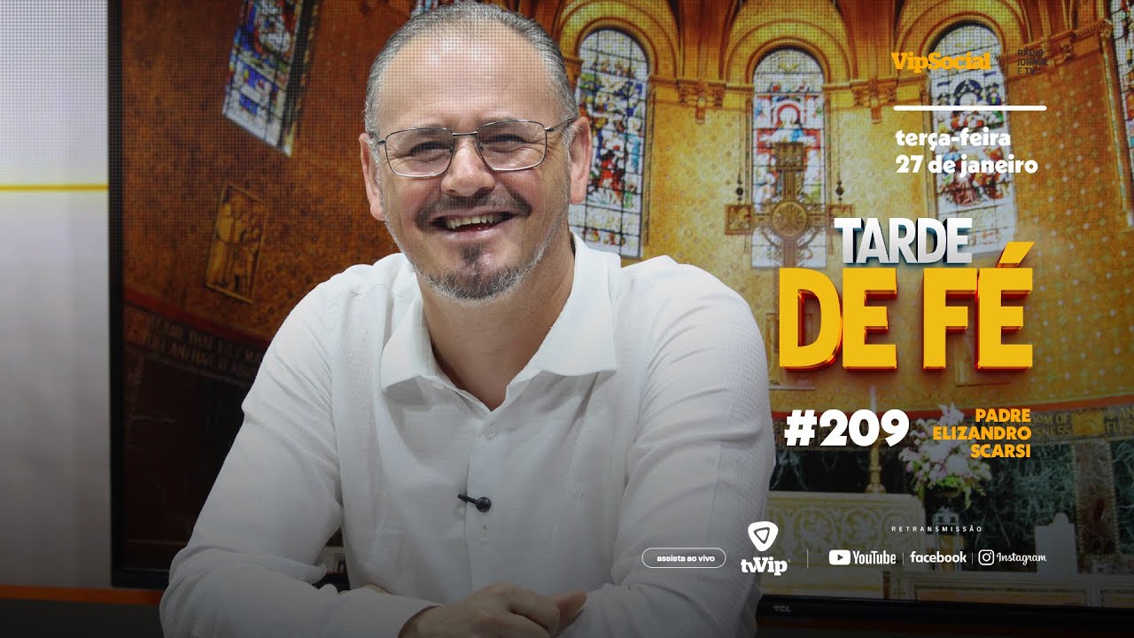 Tarde especial de fé e oração com Padre Elizandro, trazendo palavras que confortam, renovam e edificam