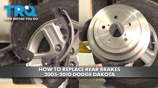 How to Replace Rear Brakes 2005-2010 Dodge Dakota
