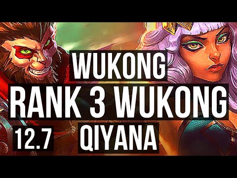 WUKONG vs QIYANA (MID) | Rank 3 Wukong, 6 solo kills | TR Master | 12.7