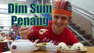 Eating Dim Sum and Drinking Chinese Tea for breakfast in George Town, Penang, Malaysia