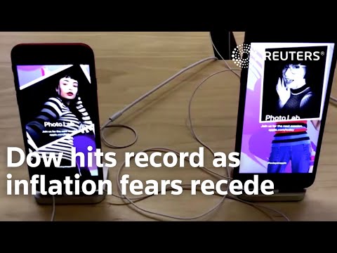 通脹擔憂消退，道指創歷史新高 (Dow hits record as inflation fears recede)