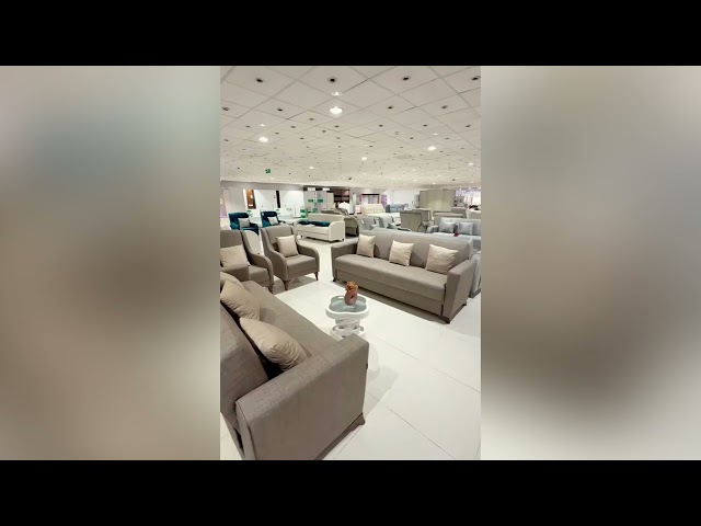 كنب سرير تركي قماش بني وبيج – 8 أشخاص