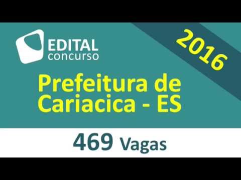 Edital Concurso Cariacica ES 2016 - Espírito Santo