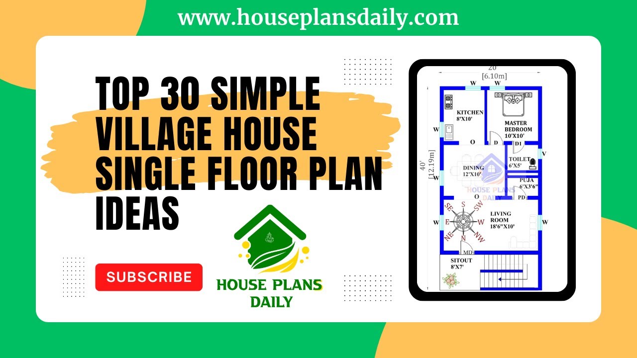 Top 30 Simple Village House Single Floor Plan Ideas | House Plans Daily
