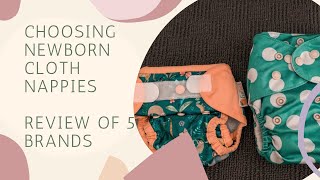 Reviewing 5 brands of newborn modern cloth nappies/diapers