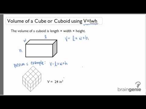 1.2 Volume of a Cube or Cuboid using V=lwh