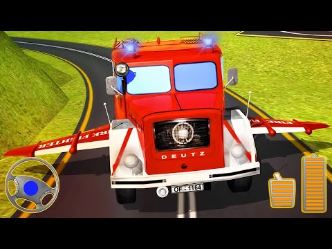 Flying FireFighter Truck Game - City Rescue Truck Driving Simulator | Android Gameplay