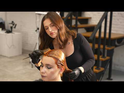 💈(ASMR) Beruhigende Klänge beim Färben & Schneiden von Russischer Stylistin
