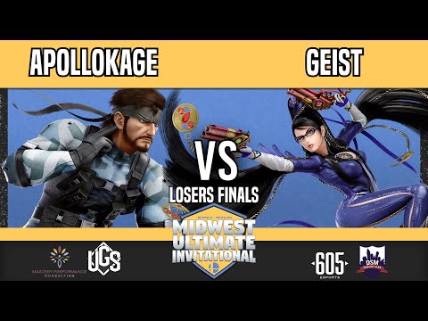 Midwest Ultimate Invitational - Losers Finals - ApolloKage(Snake) Vs. Geist(Bayonetta)