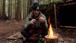 Making A Bushcraft  Swedish Candle,  Spatula and Cooking With Them In The Woods!