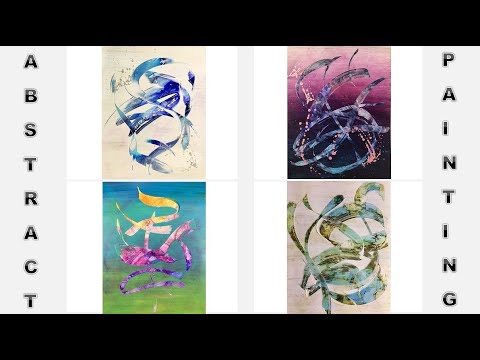 Impressive «Scratch Art Technique» abstract painting Demonstration !!