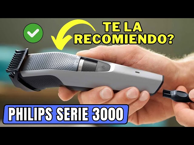 Vídeo relacionado con Philips Recortador de Barba Serie 3000, Teconología Lift & Trim, Cuchillas con puntas redondeadas, 10 posiciones ajustables, peine-guía, 100% resistente al agua, indicador de batería, modelo BT3206/14