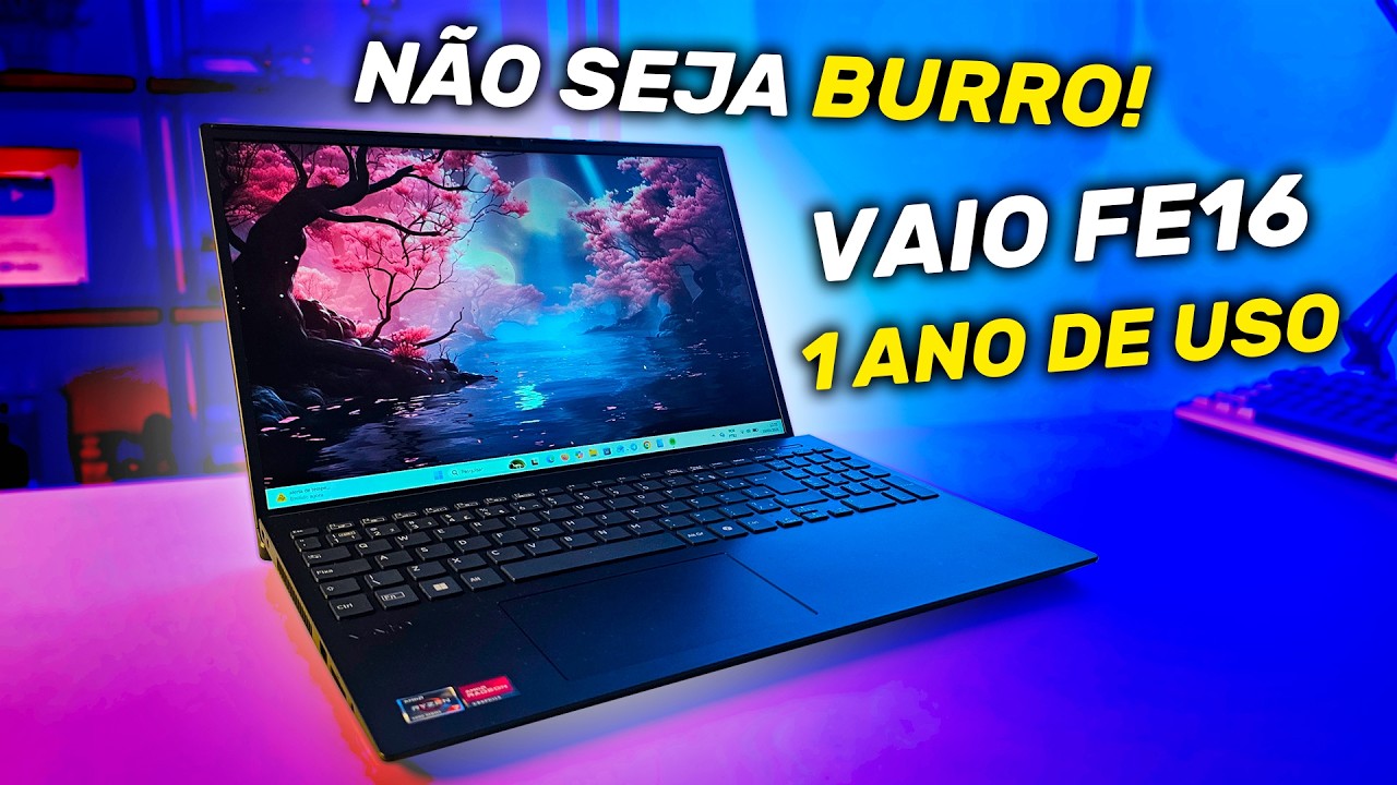 Miniatura da avaliação em vídeo de Notebook VAIO FE16 AMD Ryzen 5 5625U 32GB RAM 512GB SSD WUXGA