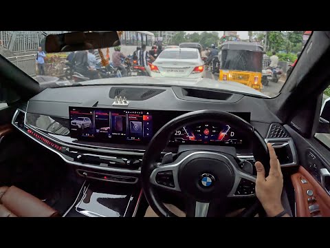 POV- 2025 X7 in Indian City traffic| Pure driving pleasure. #bmw #x7 #india 