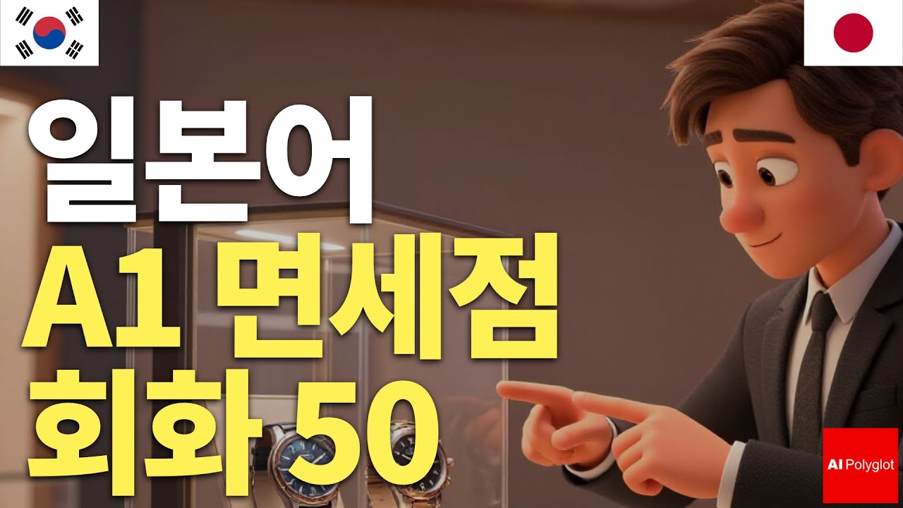 일본어 A1 면세점 회화 50 | 왕초보 | 흘려듣기 | 수면학습 | 자주 쓰는 표현 | 자연스러운 말투 | 일상회화 | 초급 | 듣기연습