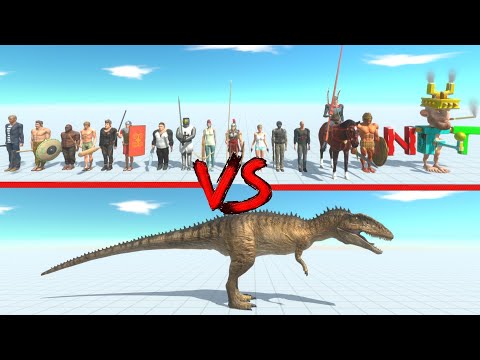 Carcharodontosaurus dinosaur vs All Humans - Animal Revolt Battle Simulator