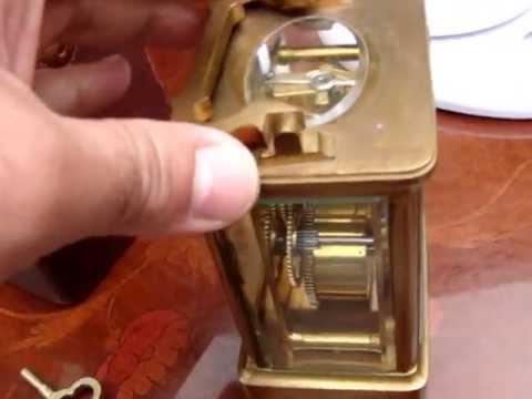Antique French Brass Escapement Carriage Clock With...