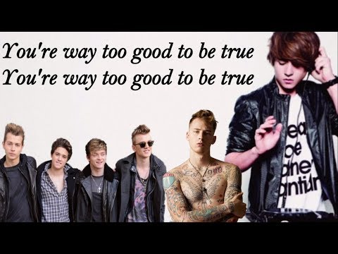 Danny Avila, Machine Gun Kell ft. The Vamps - too good to be true (Lyrics Video)