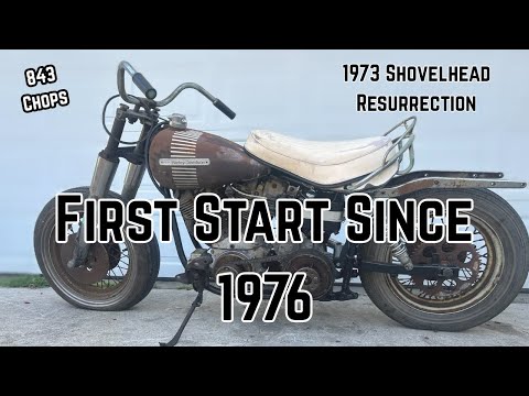1973 Harley FLH Shovelhead first start