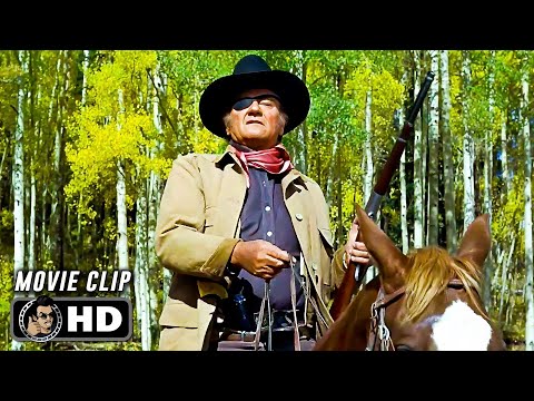 John Wayne's Epic Western Action Scene | TRUE GRIT (1969) Movie CLIP HD