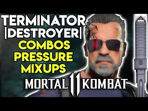 How to Play Terminator DESTROYER Guide | Mortal Kombat 11 Combos, Pressure and Mixups