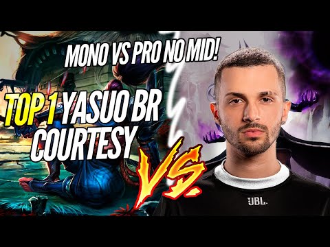 TOP 1 YASUO, COURTESY VS PAIN DYNQUEDO, QUANDO MONO E PRO SE ENFRENTAM NO MID!