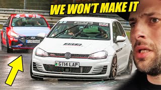 SCARY! SPICY VW Golf 7 GTI & Hyundai Taxi Playing in the Rain! // Nürburgring