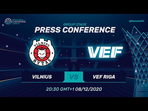 Rytas Vilnius v VEF Riga - Press Conference | Basketball Champions League 2020/21