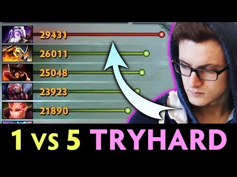 Miracle 1 vs 5 TRYHARD Void Spirit — is it enough?