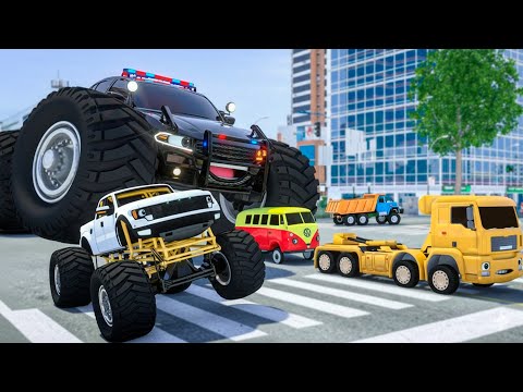 Monster Truck VS Sergeant Lucas | Wheel City Heroes (WCH) - Fire Truck Cartoon for Kids