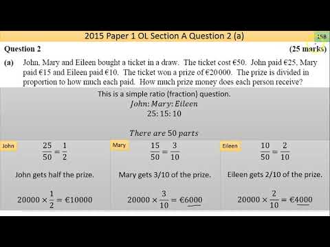 Maths screencast 2015 Paper 1 LC OL Question 2