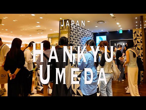 Hankyu Umeda 4K Walking Tour (Osaka Japan) - Tour with Captions & Immersive Sound.阪急梅田